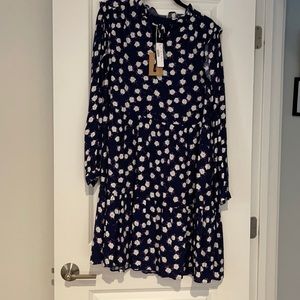 Flowered long sleeve dress.  NWT